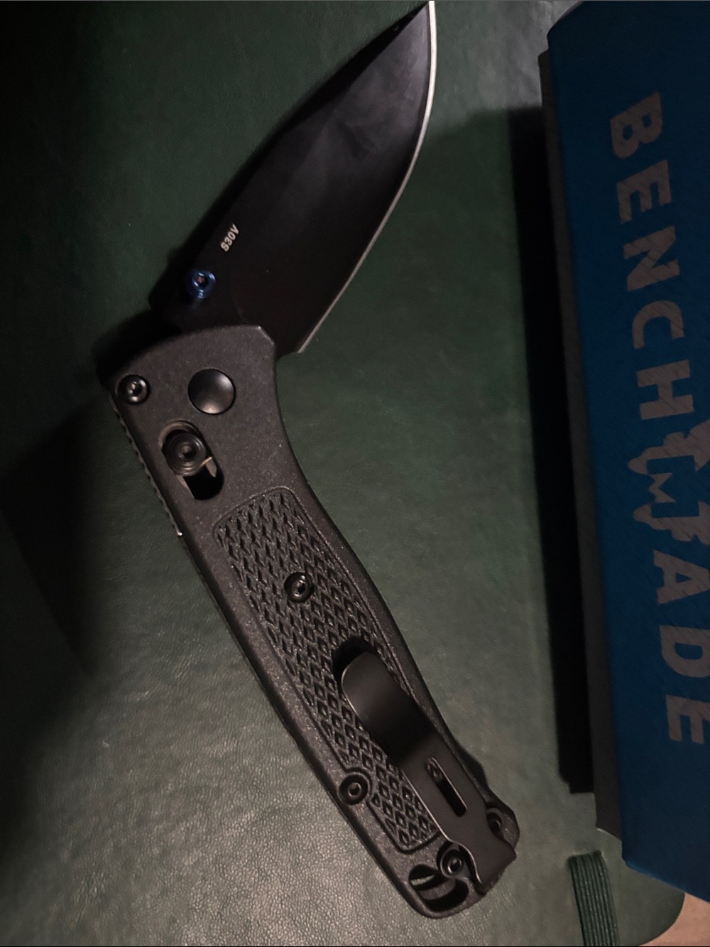Bench Black Folding Pocket Knife with Textured Handle - Picture 4 of 4